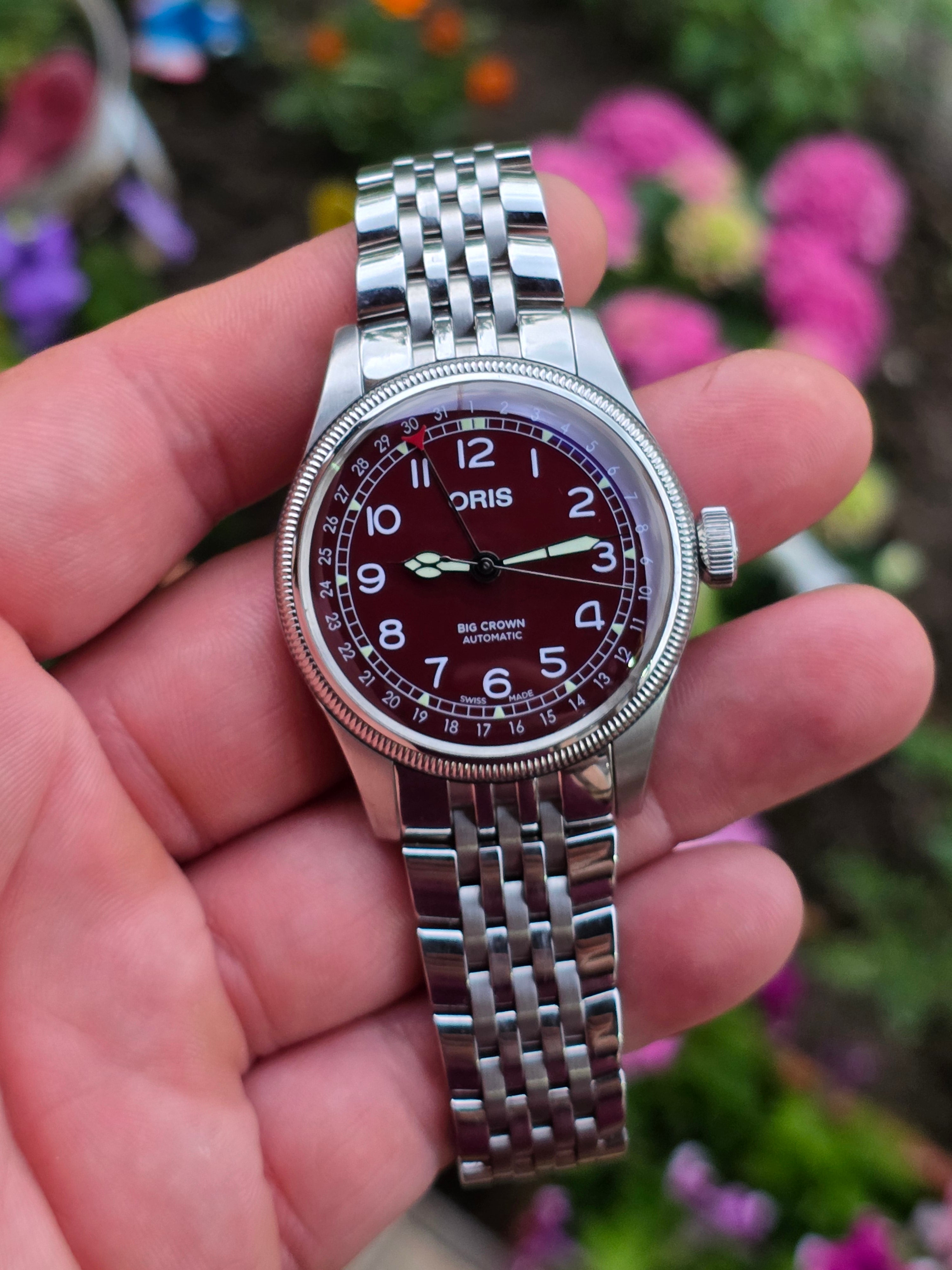 Oris Big Crown Pointer Date (Oxblood / Burgundy Dial) – 39 mm