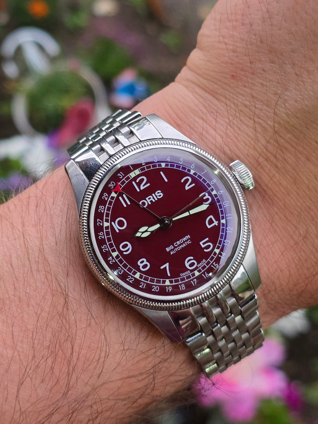 Oris Big Crown Pointer Date (Oxblood / Burgundy Dial) – 39 mm