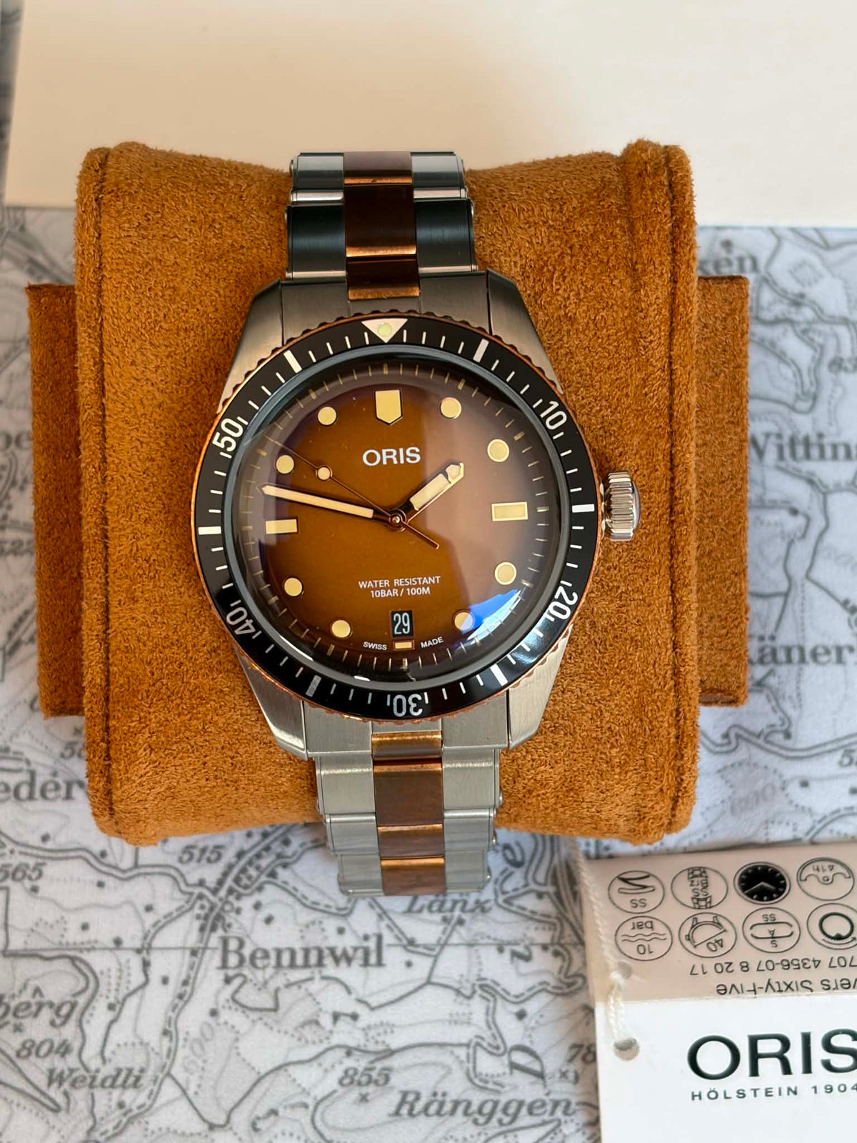 Oris Divers Sixty-Five Sunset Brown Dial - FULL SET - Nepurtat (Nou)