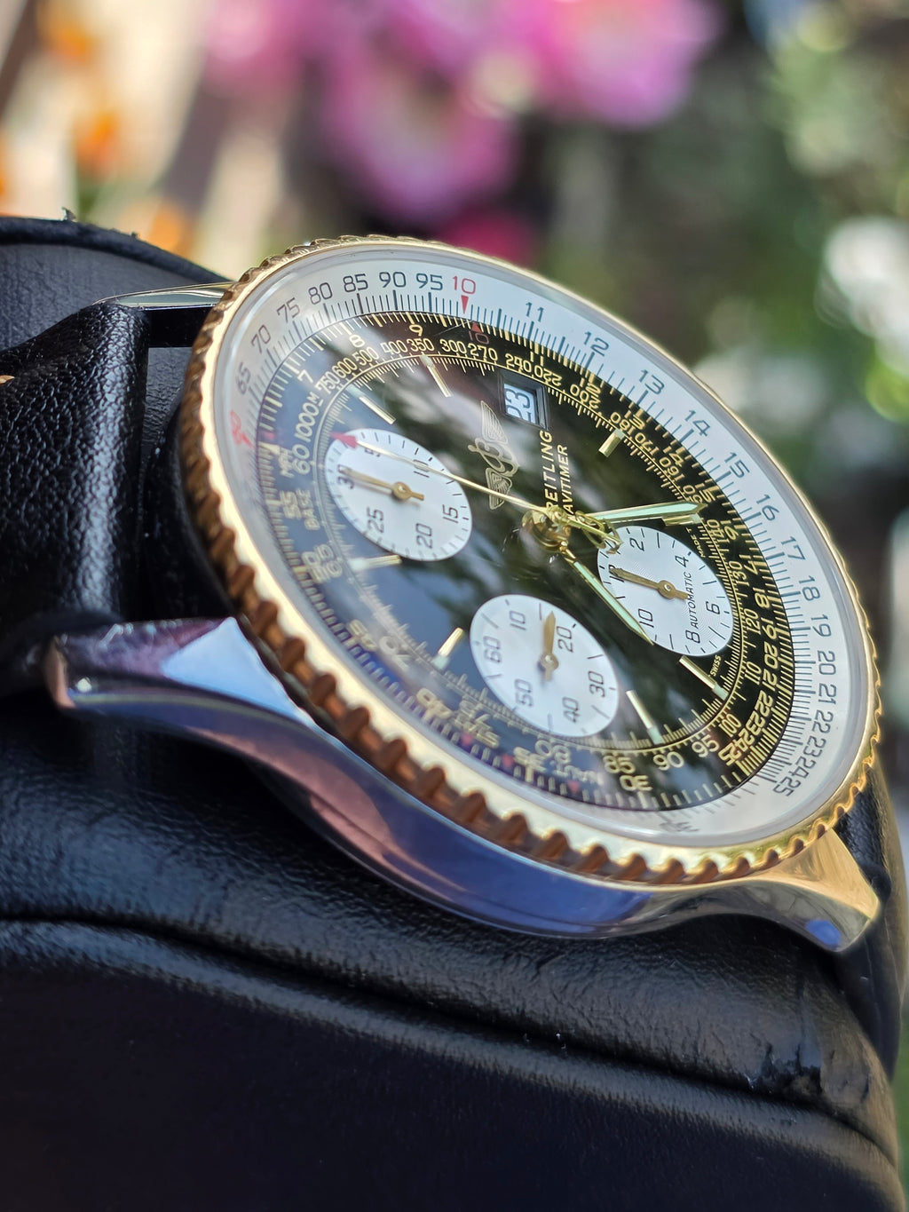 OLD Breitling Navitimer Chronograph - Referință D13022 - Aur 18k și Oțel