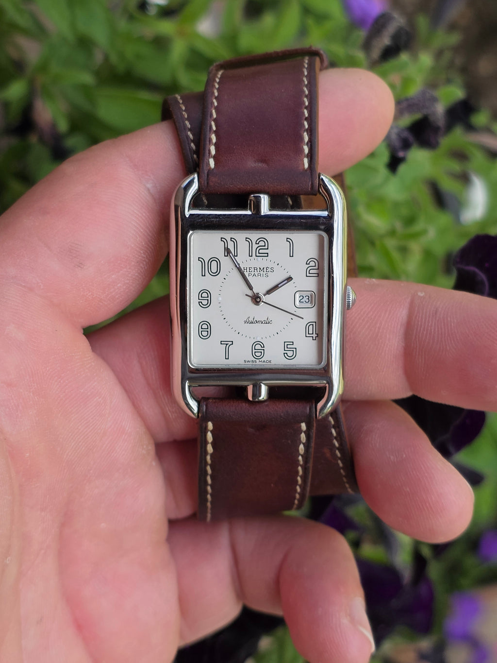Ceas Hermès Cape Cod Automatic (CC1.710) – Curea „Double Tour” din Piele