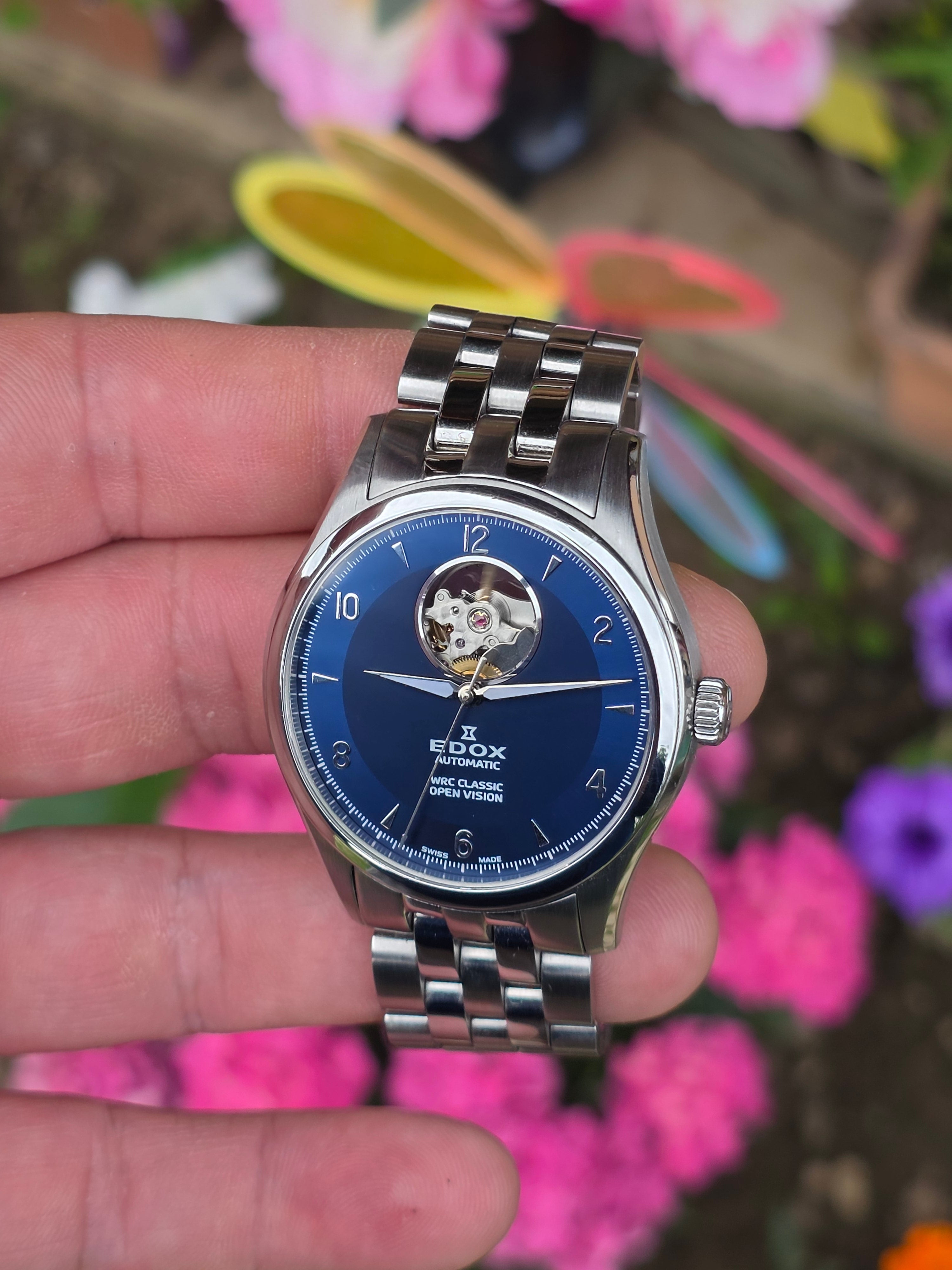 Ceas Elvețian Premium Edox WRC Classic Open Vision Automatic