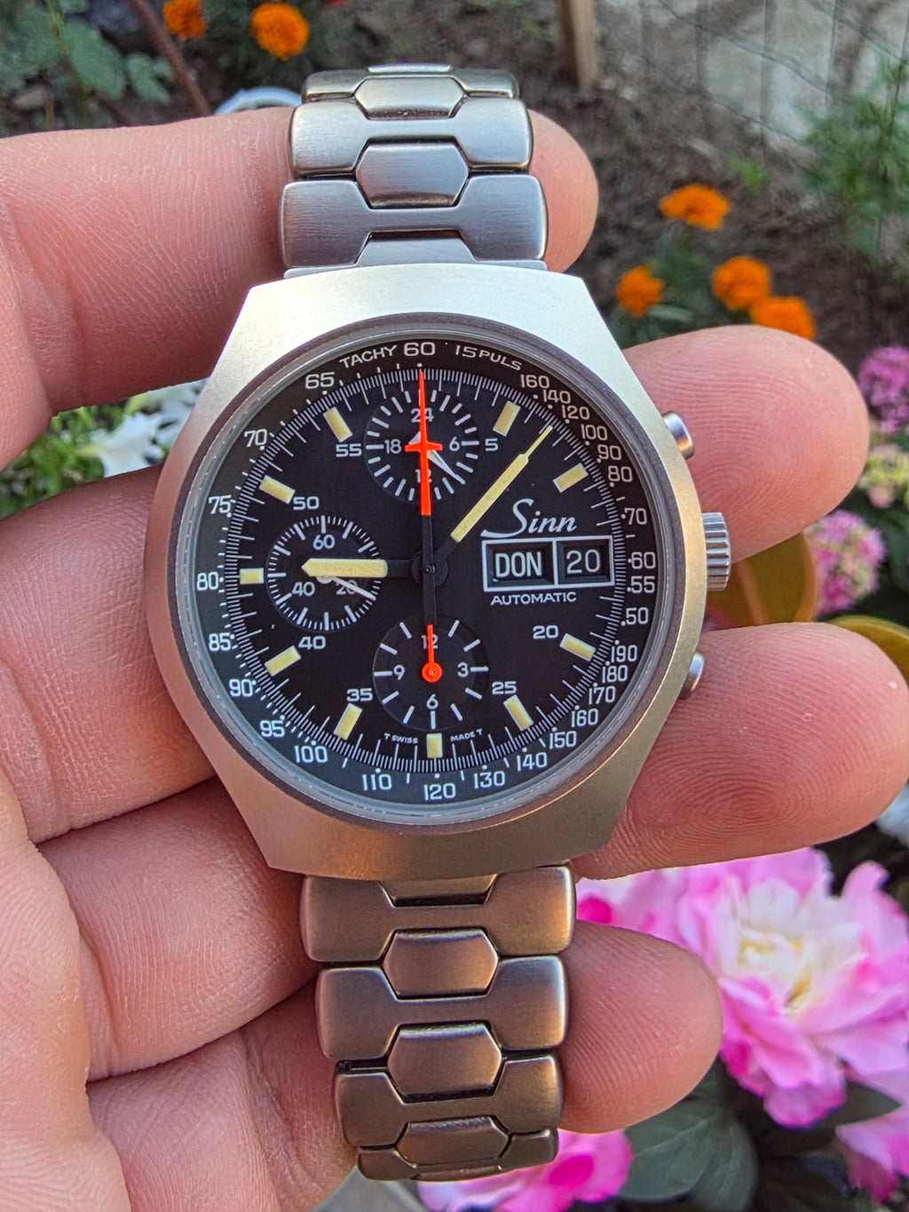 Sinn 157 Titan – Cronograf Vintage de Colecție (Mecanism Lemania 5100)
