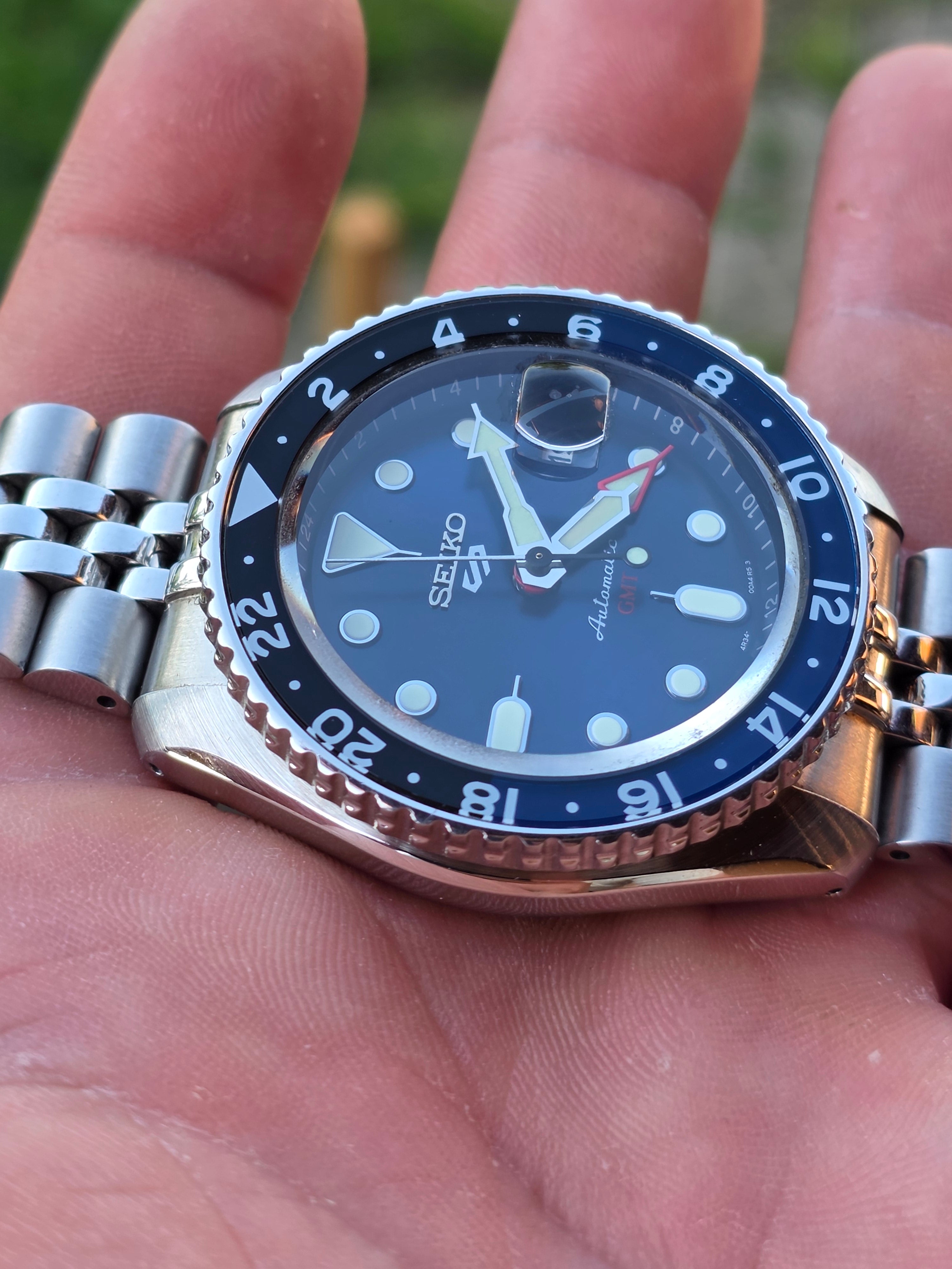 ⌚ Seiko 5 Sports GMT „Blueberry” (SSK003K1) – Pachet Complet