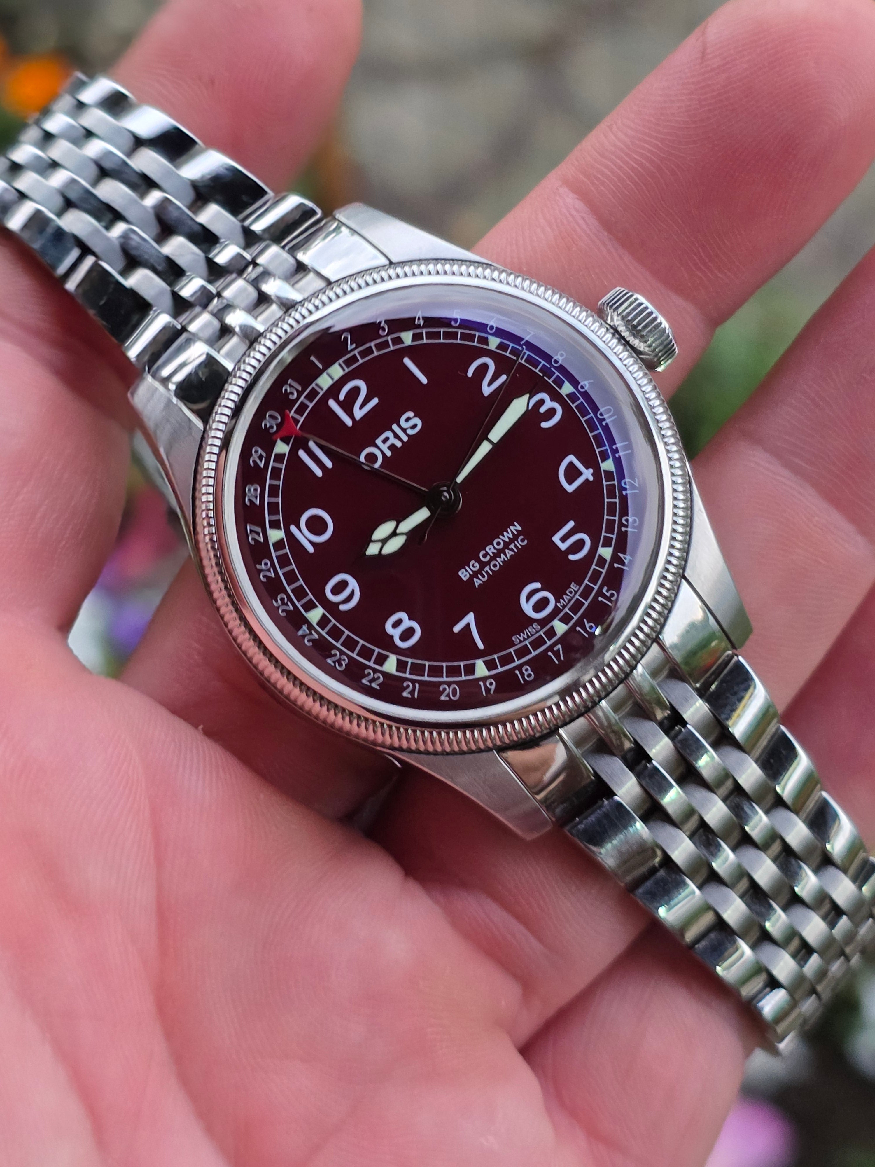 Oris Big Crown Pointer Date (Oxblood / Burgundy Dial) – 39 mm
