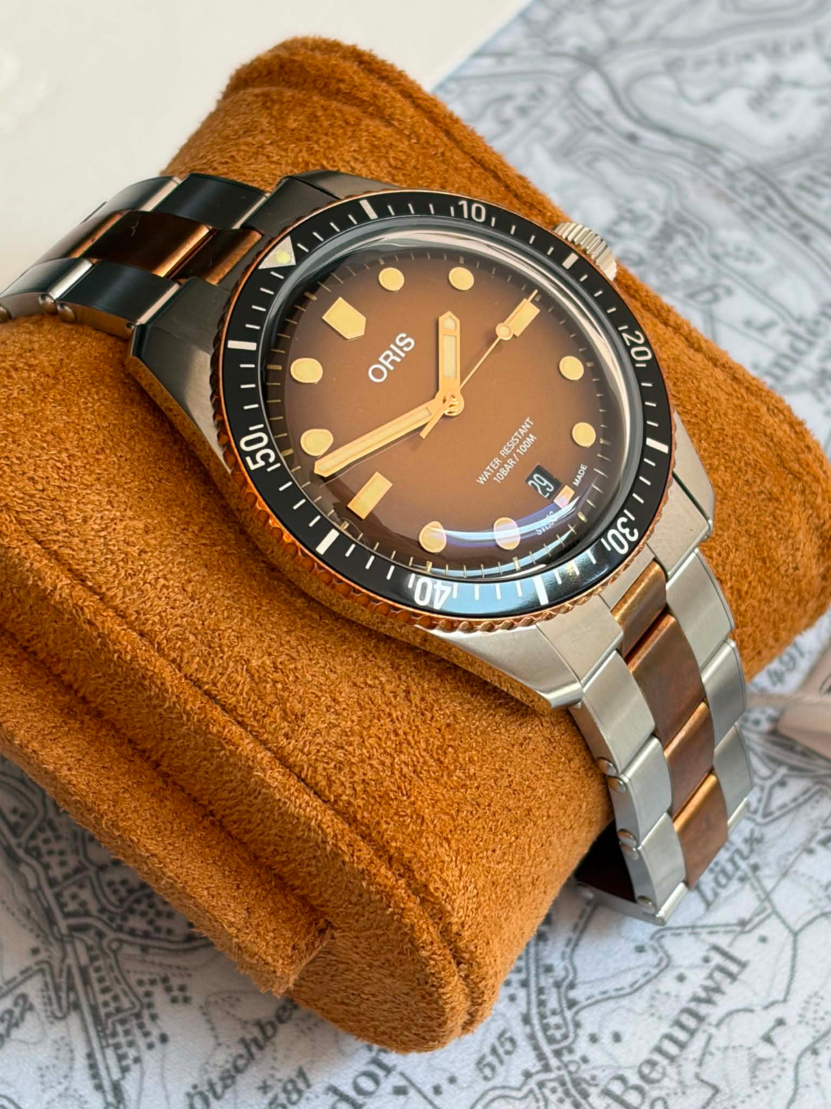 Oris Divers Sixty-Five Sunset Brown Dial - FULL SET - Nepurtat (Nou)