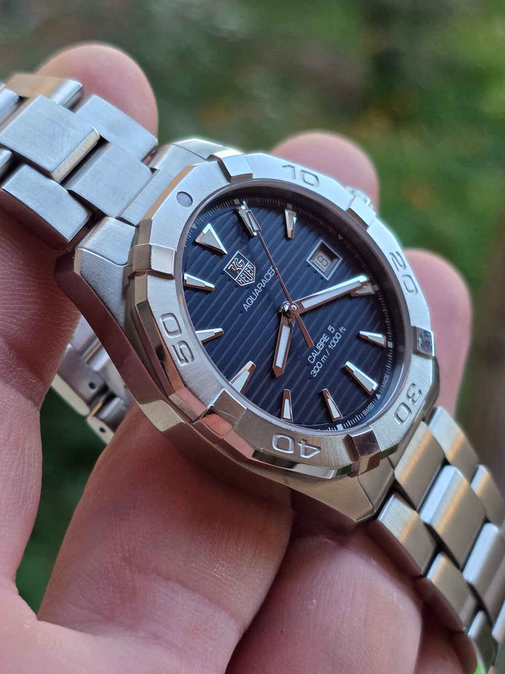 TAG Heuer Aquaracer Calibre 5 Automatic (Cod: WAY2112) - Albastru, Stare Excelentă