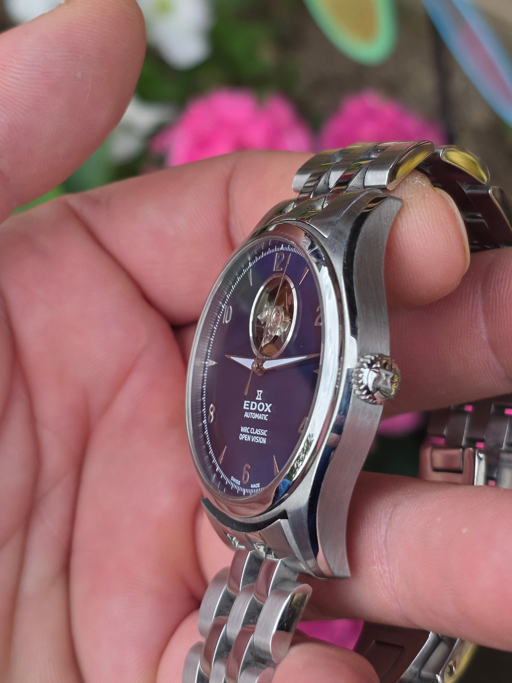 Ceas Elvețian Premium Edox WRC Classic Open Vision Automatic