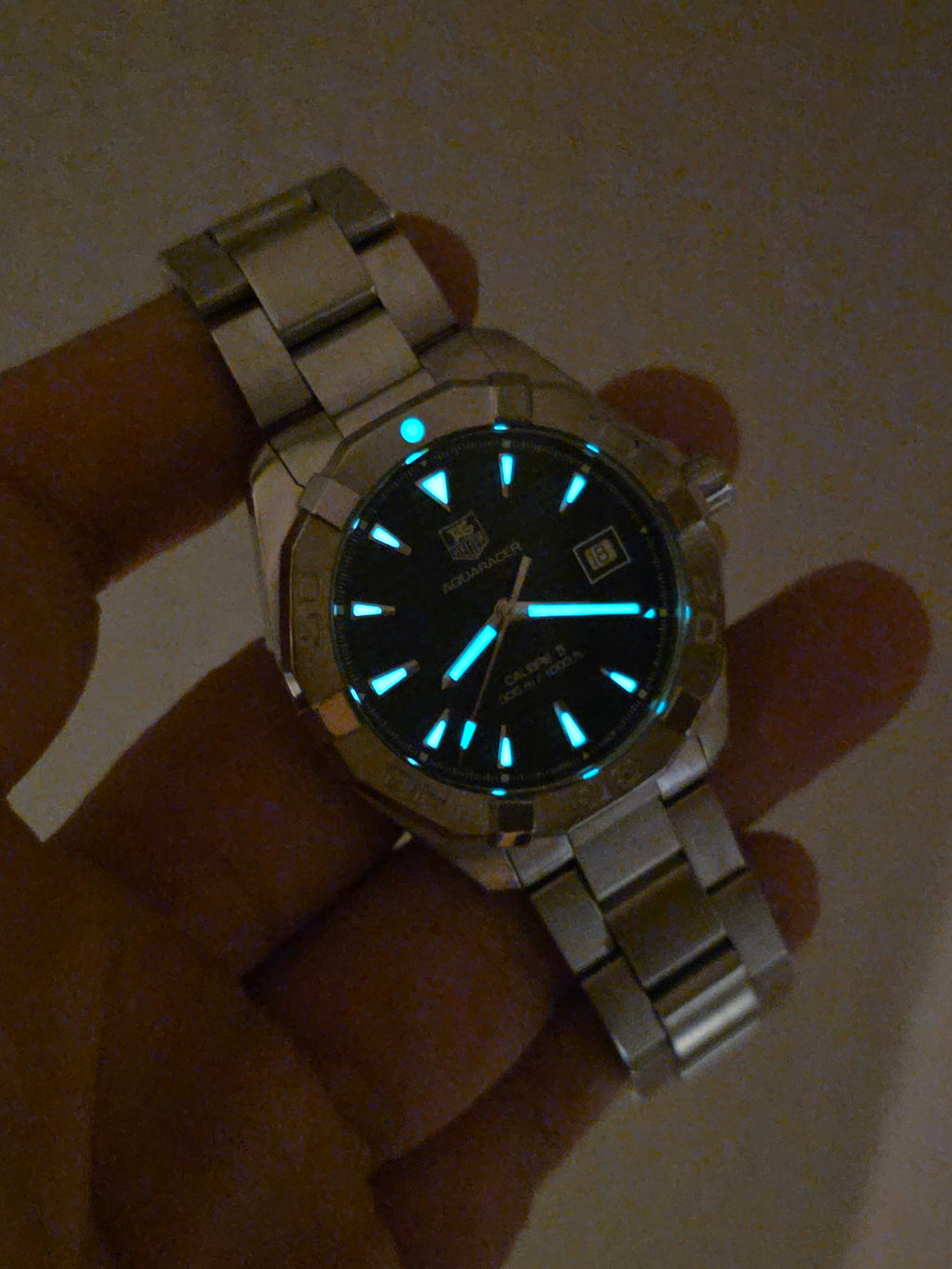 TAG Heuer Aquaracer Calibre 5 Automatic (Cod: WAY2112) - Albastru, Stare Excelentă