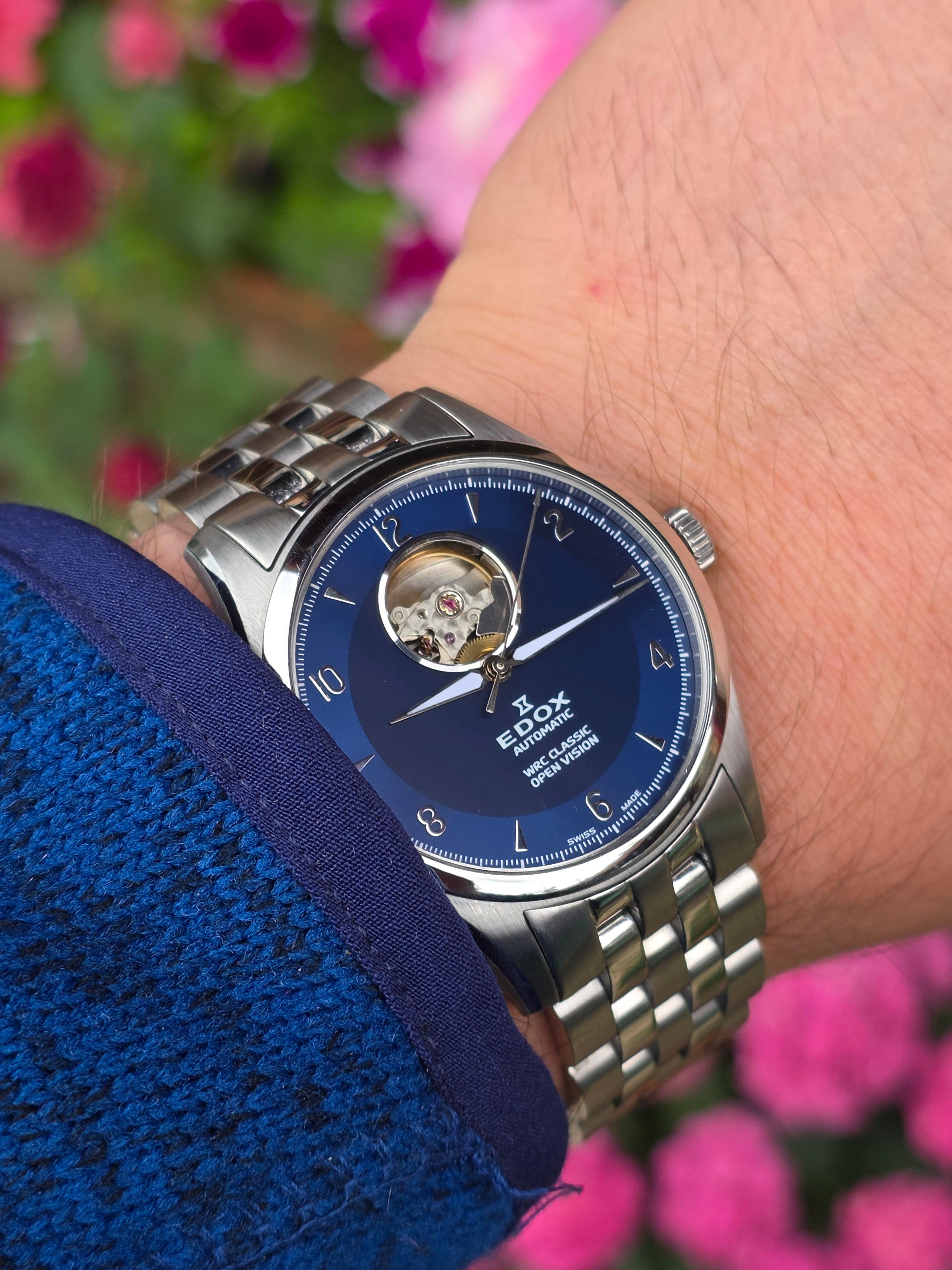 Ceas Elvețian Premium Edox WRC Classic Open Vision Automatic