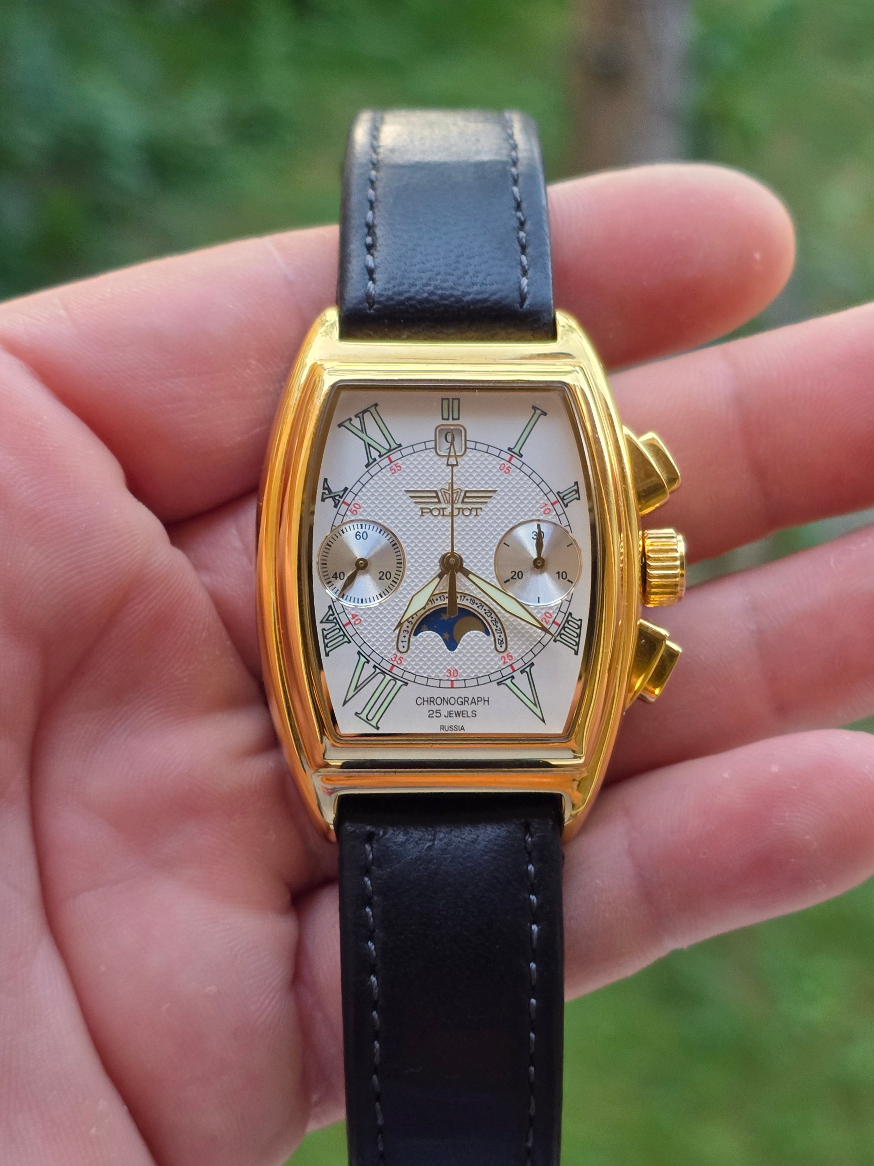 Ceas Poljot Chronograph Moonphase 25 Jewels – Ediție Limitată, Mecanic (Poljot 31679)