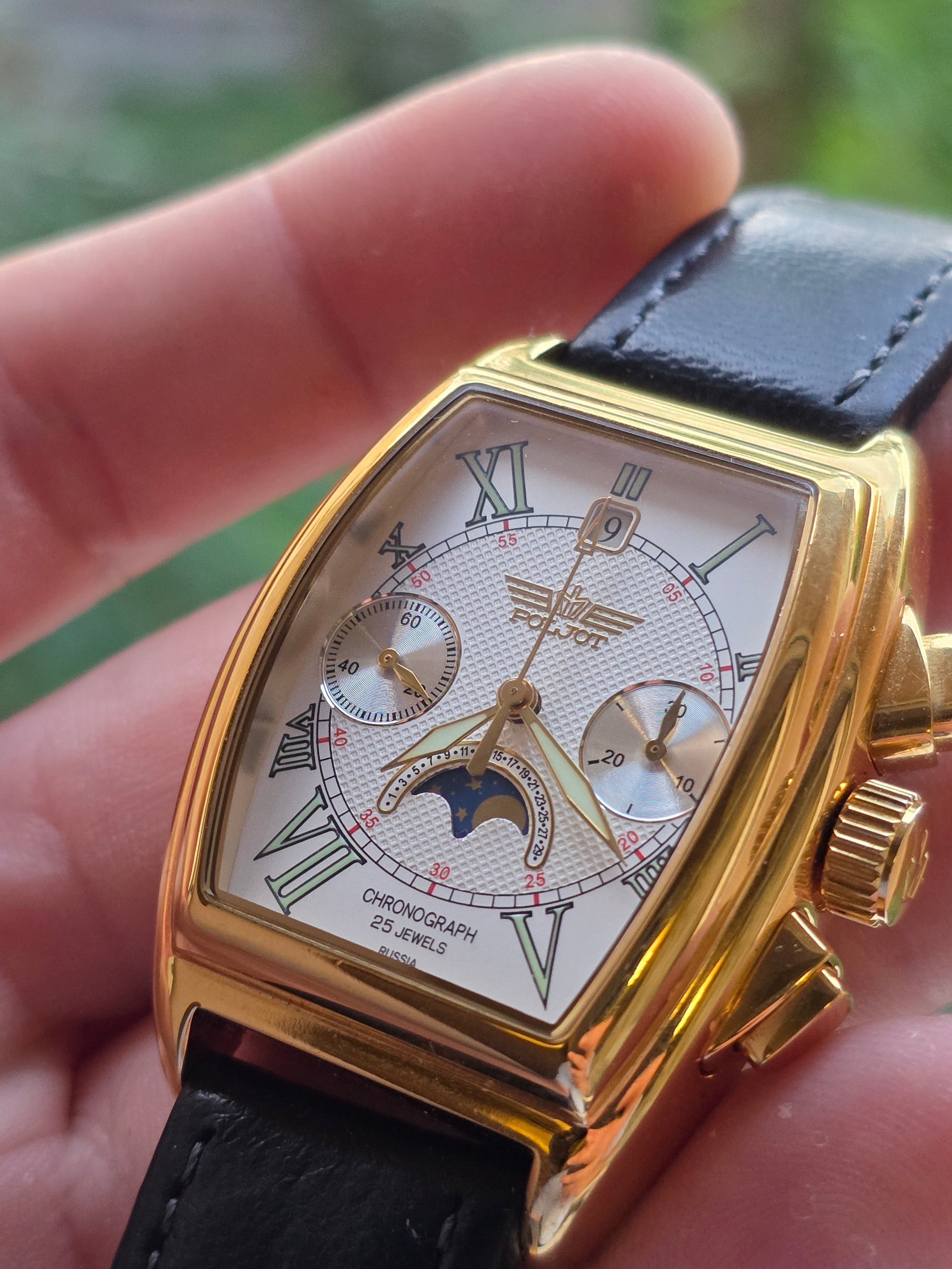 Ceas Poljot Chronograph Moonphase 25 Jewels – Ediție Limitată, Mecanic (Poljot 31679)