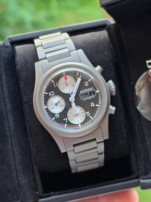 Boderry Landmaster Automatic Chronograph Titanium – Nou, Full Set