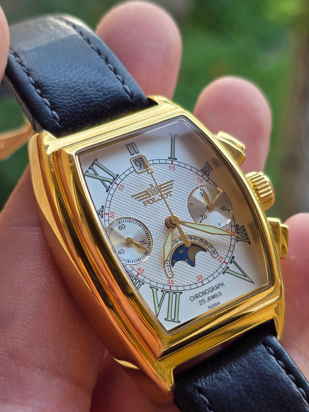 Ceas Poljot Chronograph Moonphase 25 Jewels – Ediție Limitată, Mecanic (Poljot 31679)