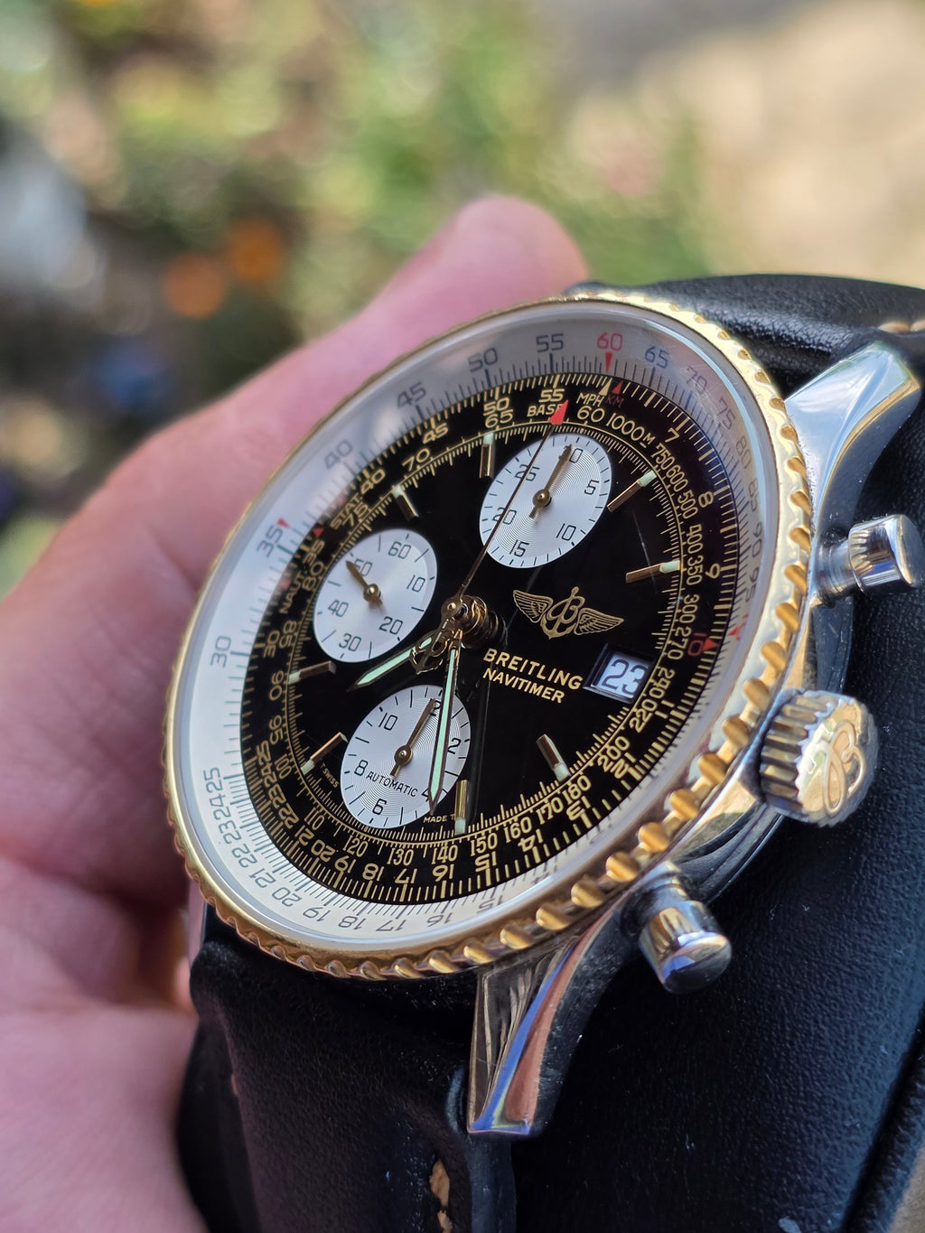 OLD Breitling Navitimer Chronograph - Referință D13022 - Aur 18k și Oțel