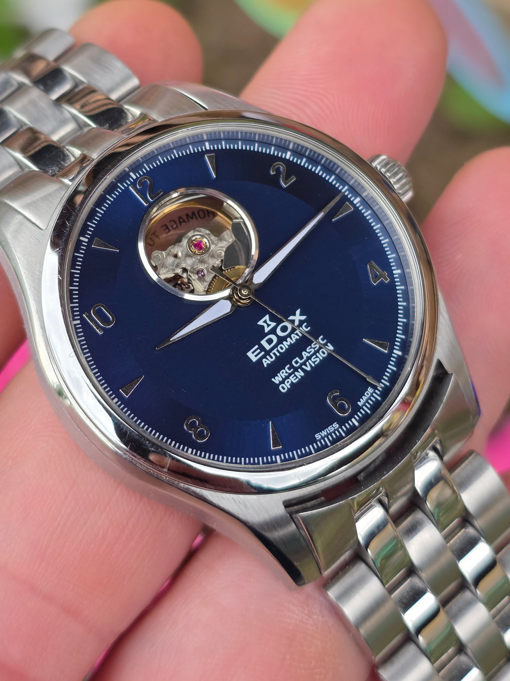 Ceas Elvețian Premium Edox WRC Classic Open Vision Automatic
