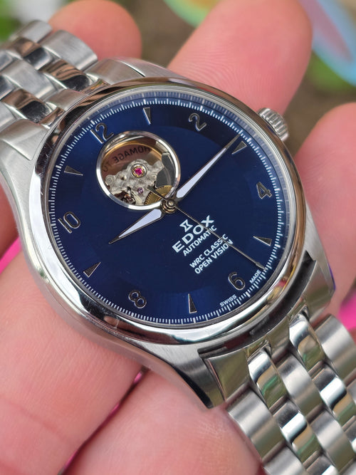 Ceas Elvețian Premium Edox WRC Classic Open Vision Automatic