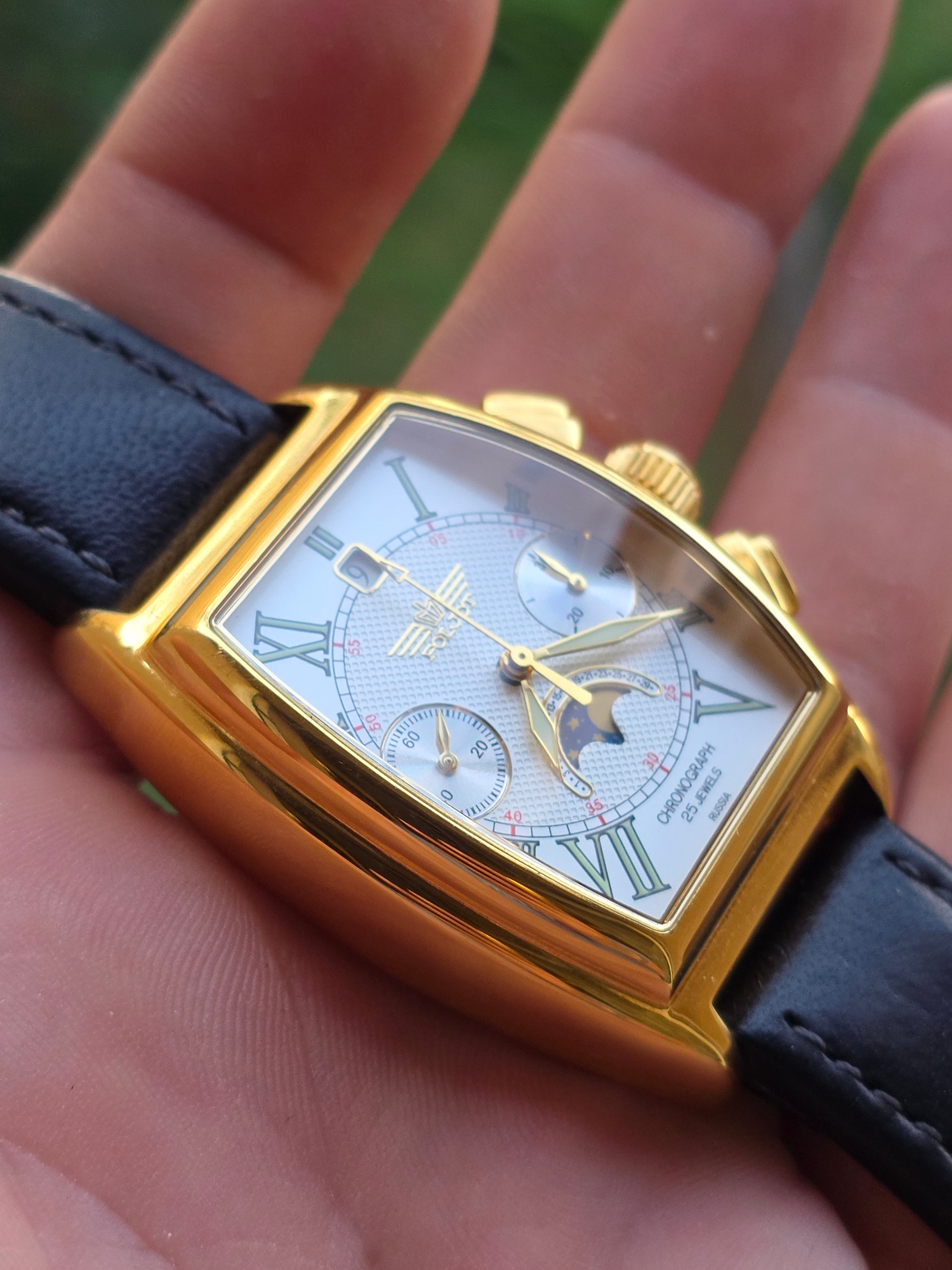 Ceas Poljot Chronograph Moonphase 25 Jewels – Ediție Limitată, Mecanic (Poljot 31679)