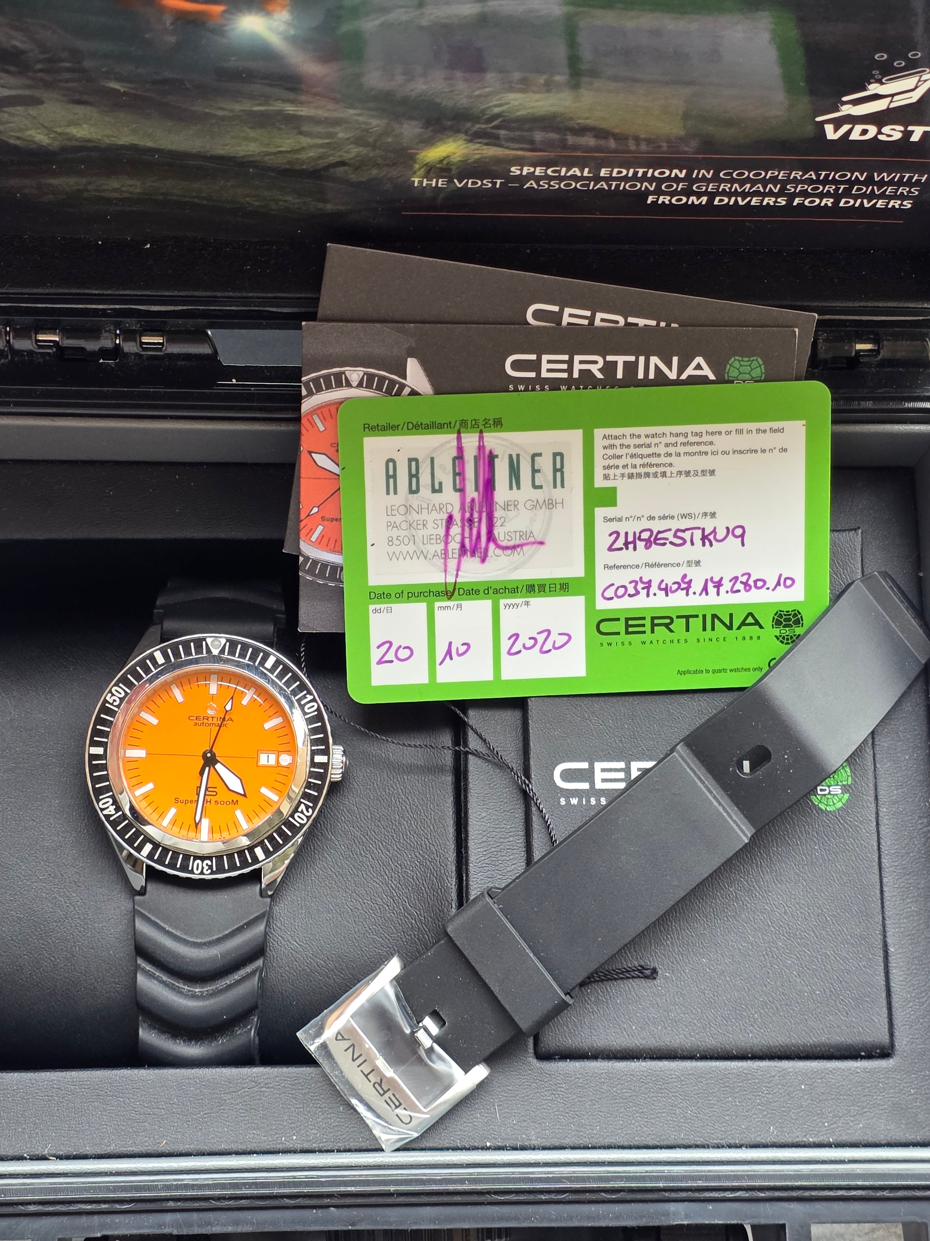 Certina DS Super PH500M – Special Edition VDST (Orange Dial)